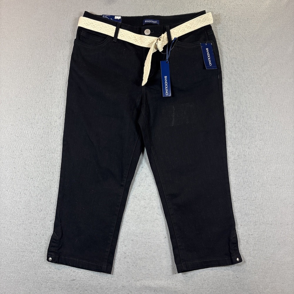 Bandolino Mandie Style Women's Capris‎ Size 10 Mid-Rise Casual Black NWT
